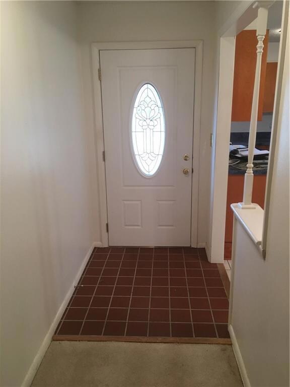 Entryway with Beveled Glass Door