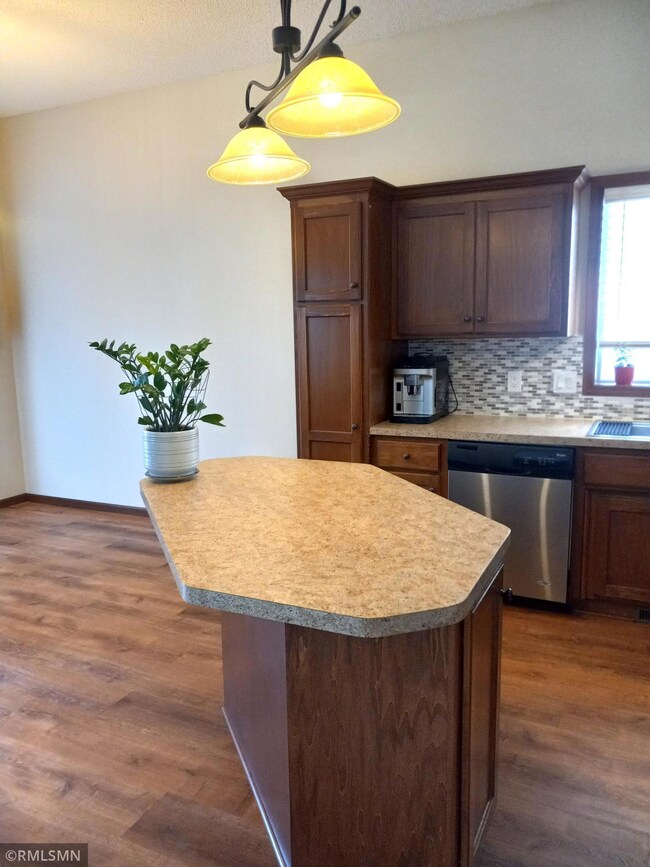 Center Island offers additional storage and extra food prep area