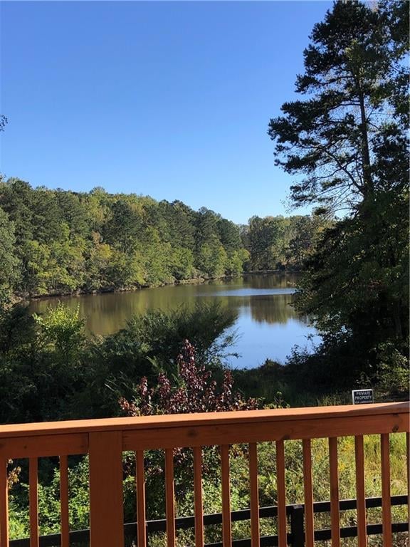 View off the oversized back deck