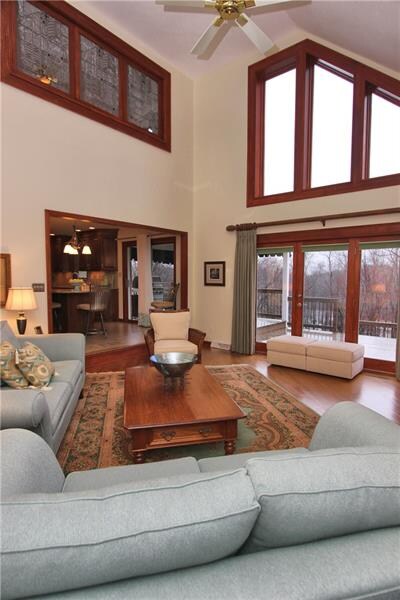 Another view of the Family Room with Vaulted Ceili