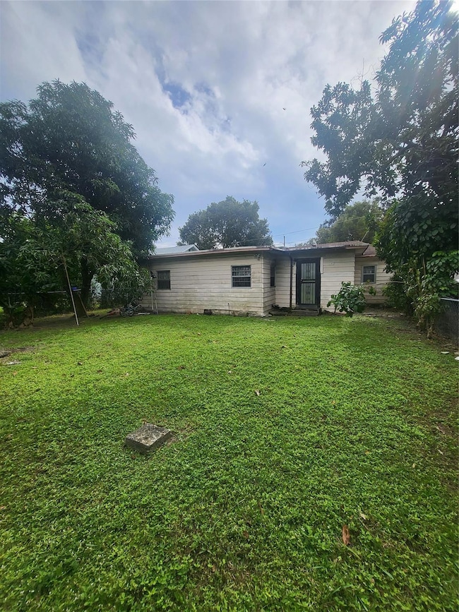 With a HUGE backyard