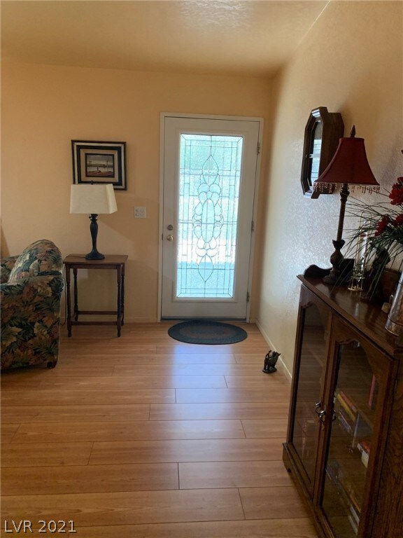 Front door entry.  Entry is side of home with a co
