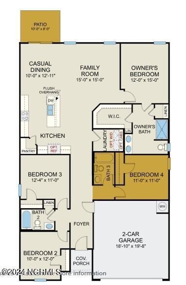 Venture floor plan with 4-3