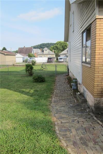 View of brick side walk.