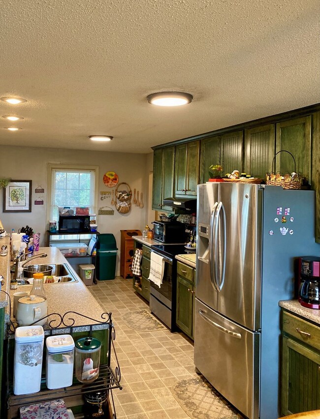 Galley style with overhead lights