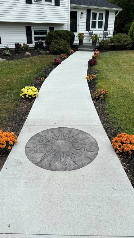 Inviting new front walkway.