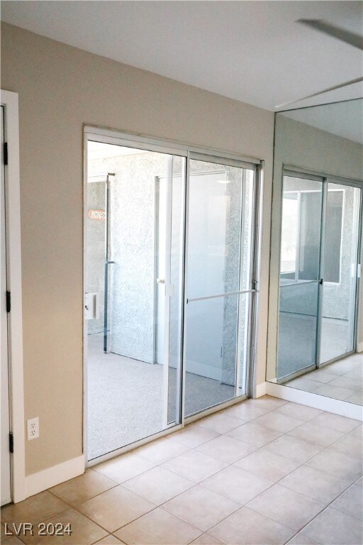 Sliding glass doors from the dining area onto the