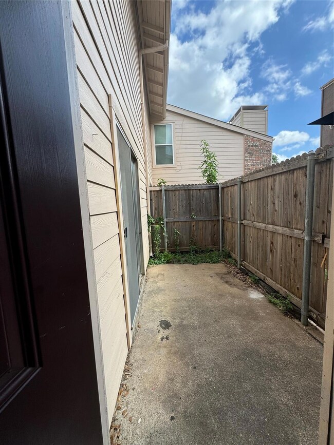 View of patio entry - sliding glass doors