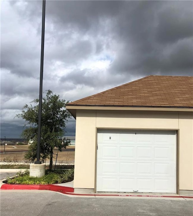 Garage with fence