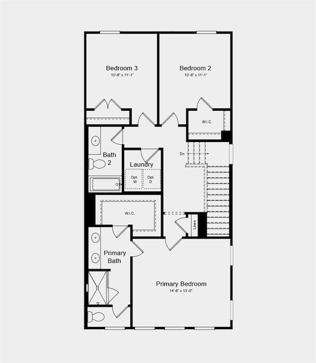 Second Floor Plan - Additional highlights include: open stair railing and a covered back patio