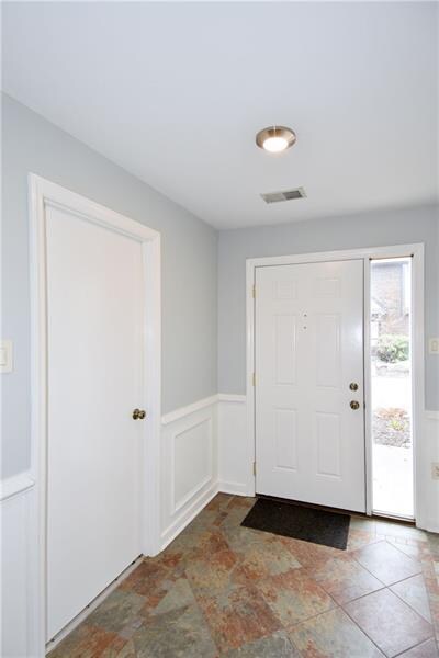 Front door and garage entrance
