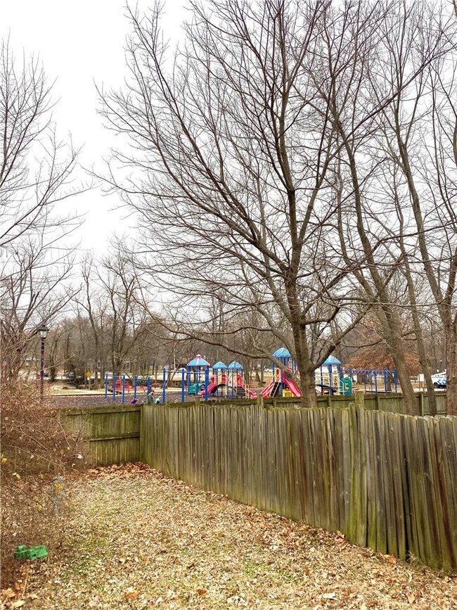 View from back patio looking at play ground