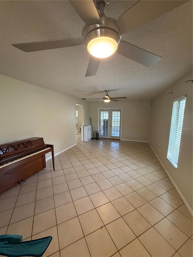 Living room to back French doors