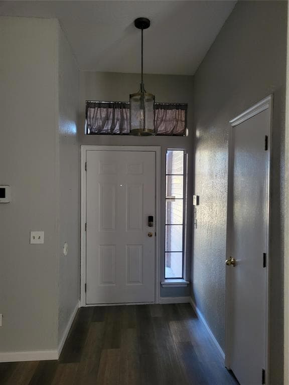 Entrance foyer with  / sidelight wood-style floors