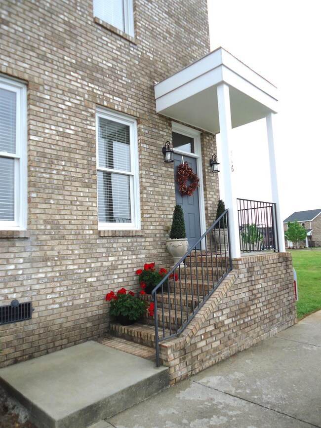 Closer view of front porch
