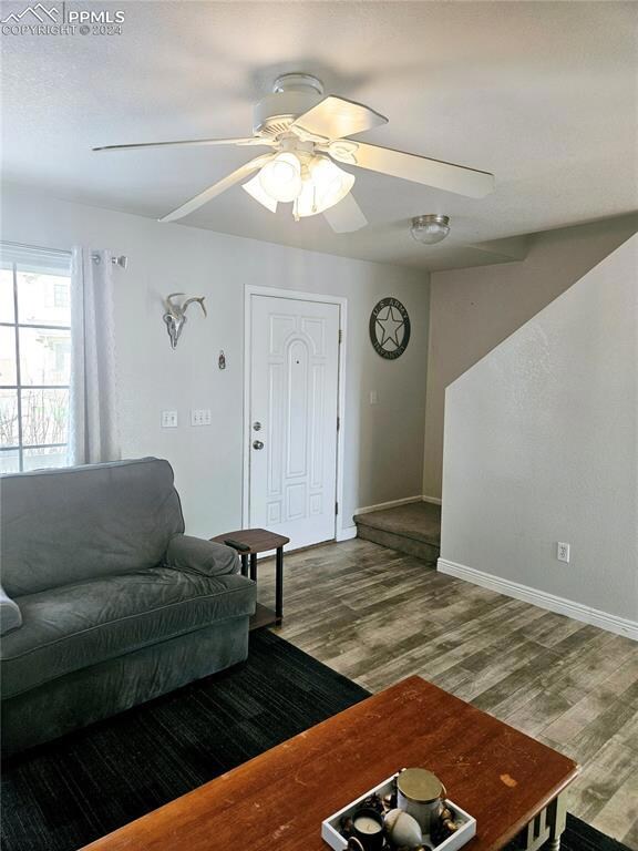 Entry, living room and stairs going to the 2nd lev