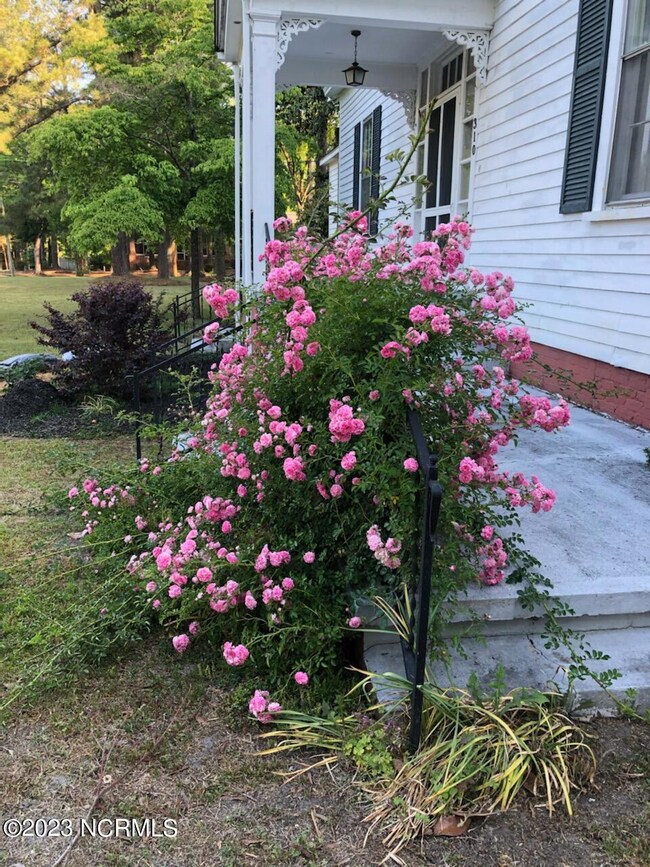 Porch with flowers