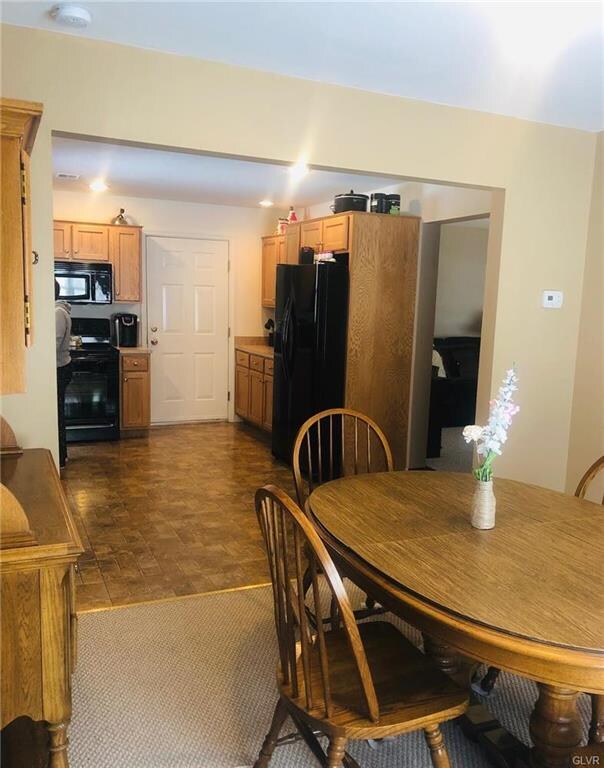 Dining room into kitchen.