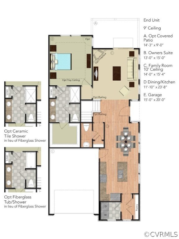 FIRST FLOOR - This home includes the tray ceiling