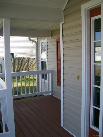Front porch has room for rockers or swing.