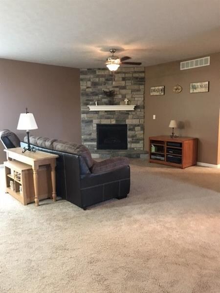 Very Spacious Family Room with Gas Fireplace - Ope