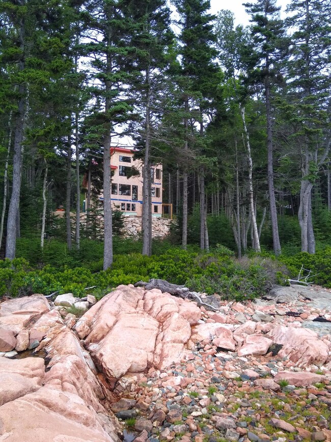 House from shore vertical