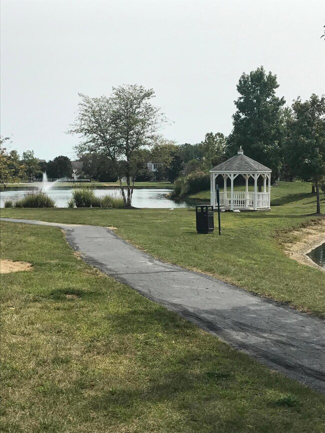 Gazebo, walking path & pond