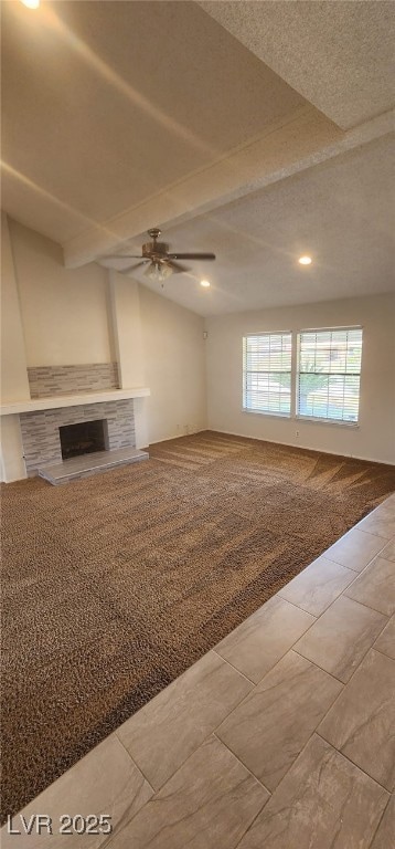 Unfurnished living room with recessed lighting, a