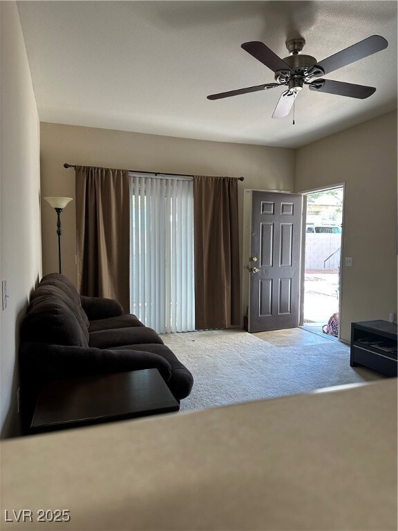 View from the kitchen area towards front entry and