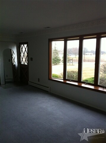 This is upstairs and faces the road