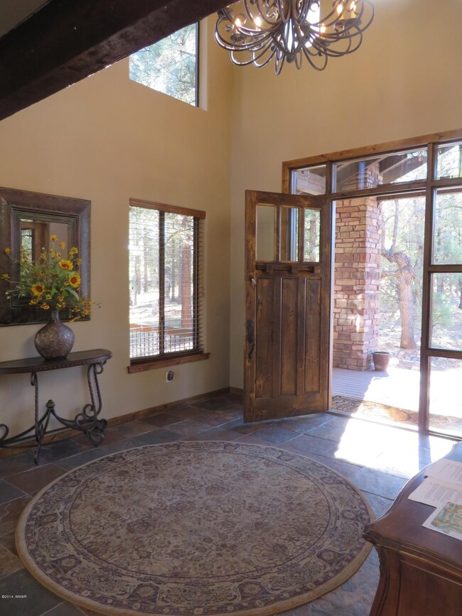 Oversized entry door and foyer