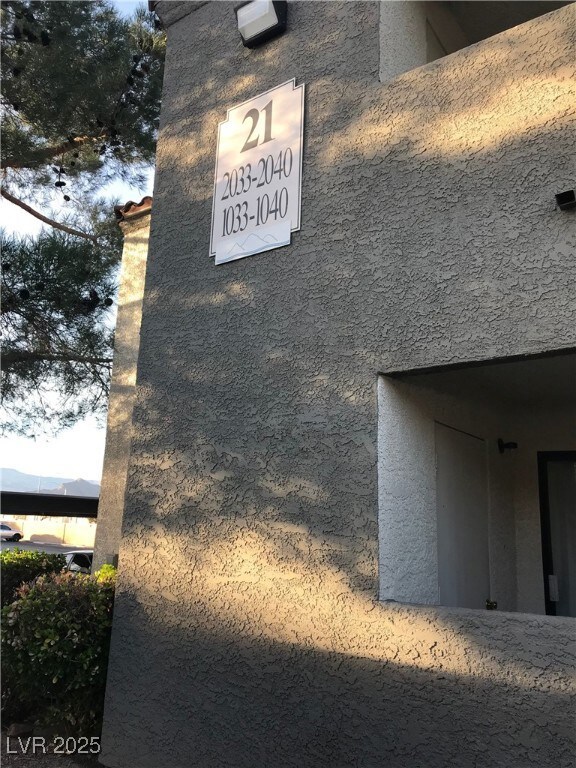 Exterior view of stucco siding