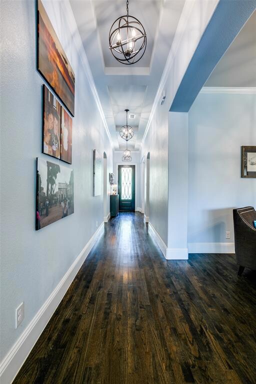 Gorgeous hardwoods and upgraded lighting.