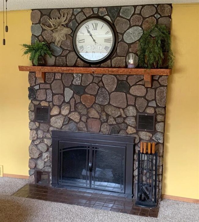 Wood burning fire place perfect for those cold win