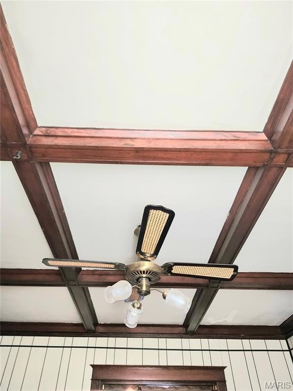 Detailed view of beamed ceiling