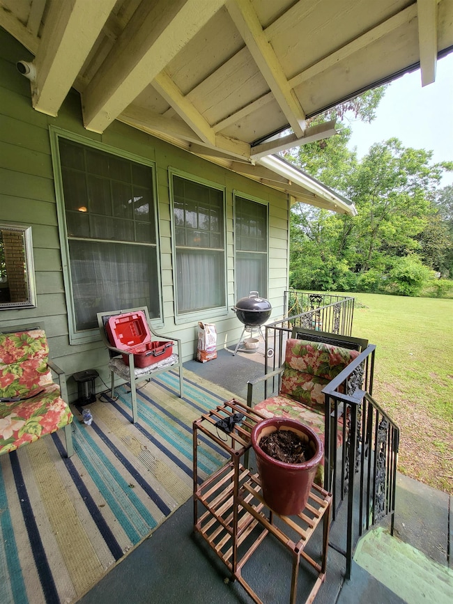 View of patio with grilling area