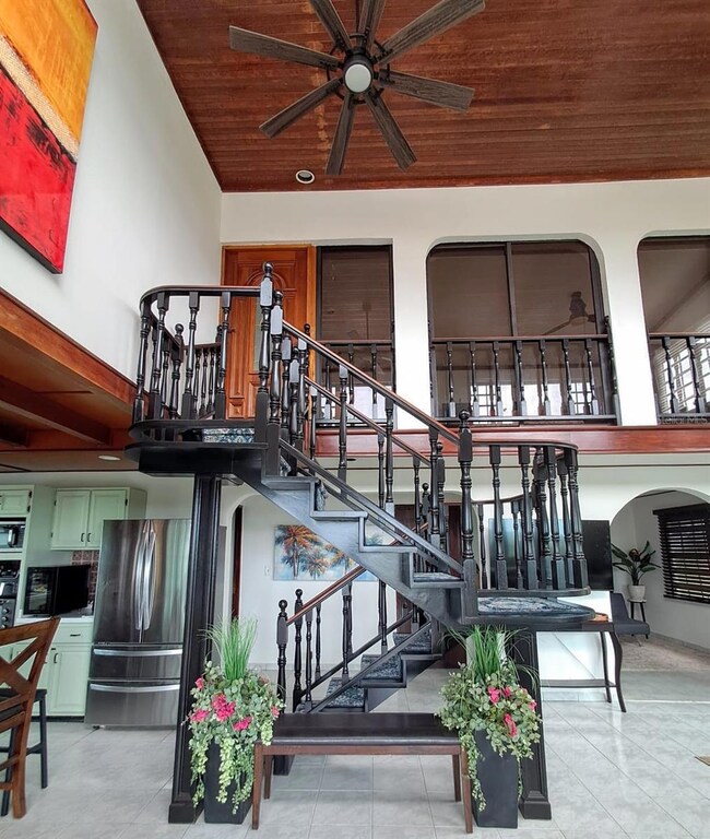 Staircase to master bedroom