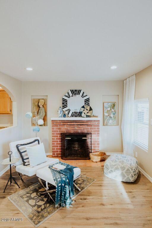 Original Red Brick Fire place