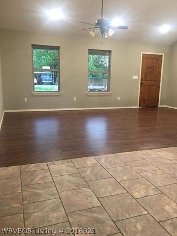 Living room and dining area