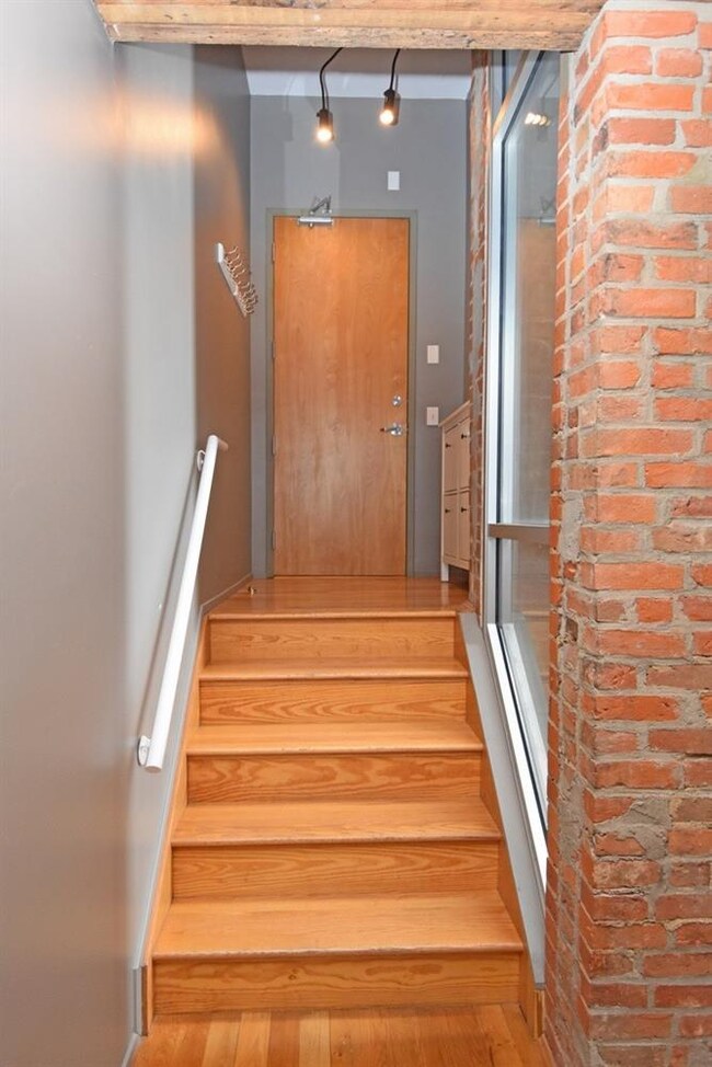 There are steps from the entrance to the condo to 