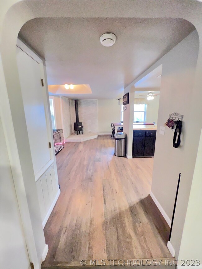 from living to dining/kitchen