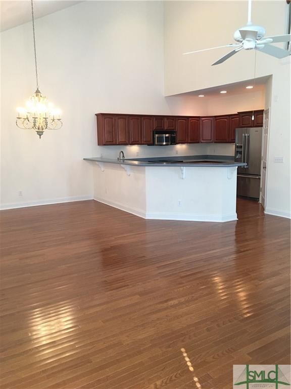 View of the kitchen from the den. Stainless steel 