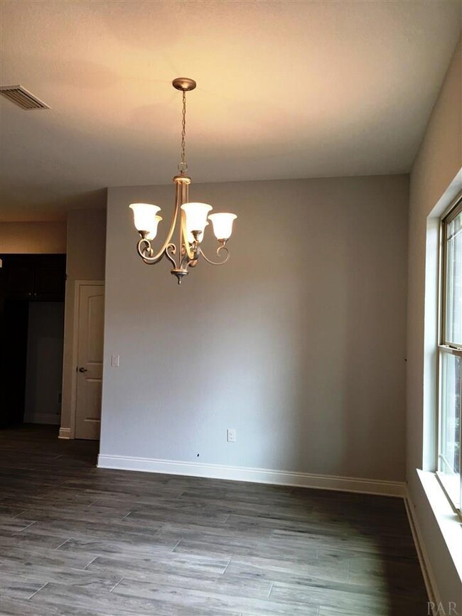 A view of the formal dining room is shown here.
