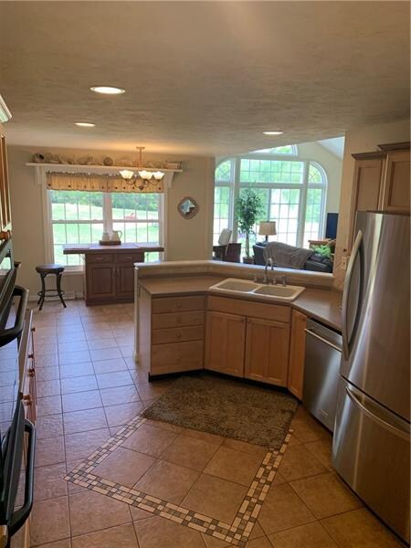 Kitchen View From Entry Door From Garage
