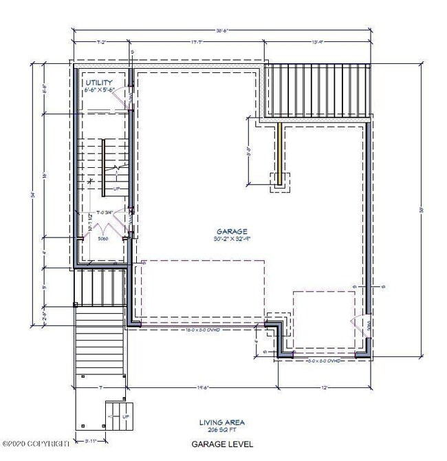 Garage level floor plan