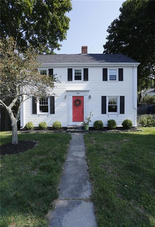 Front door and yard