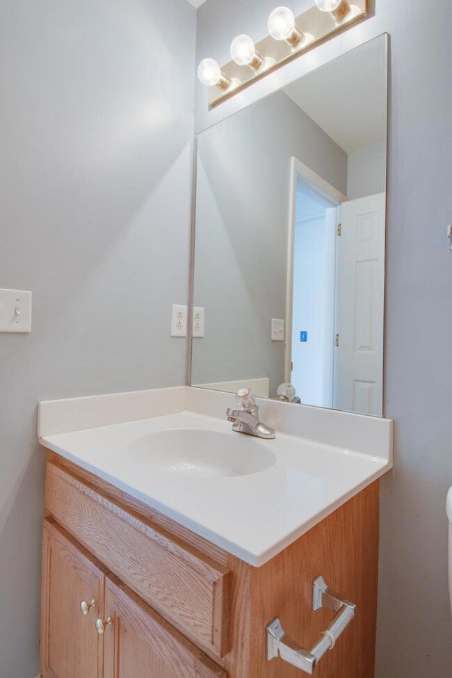 The vanity gives extra storage space,