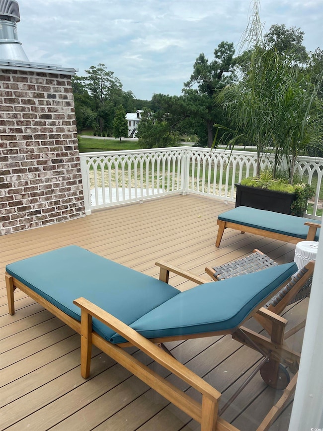 View of wooden deck