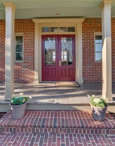 Welcoming front porch entry.