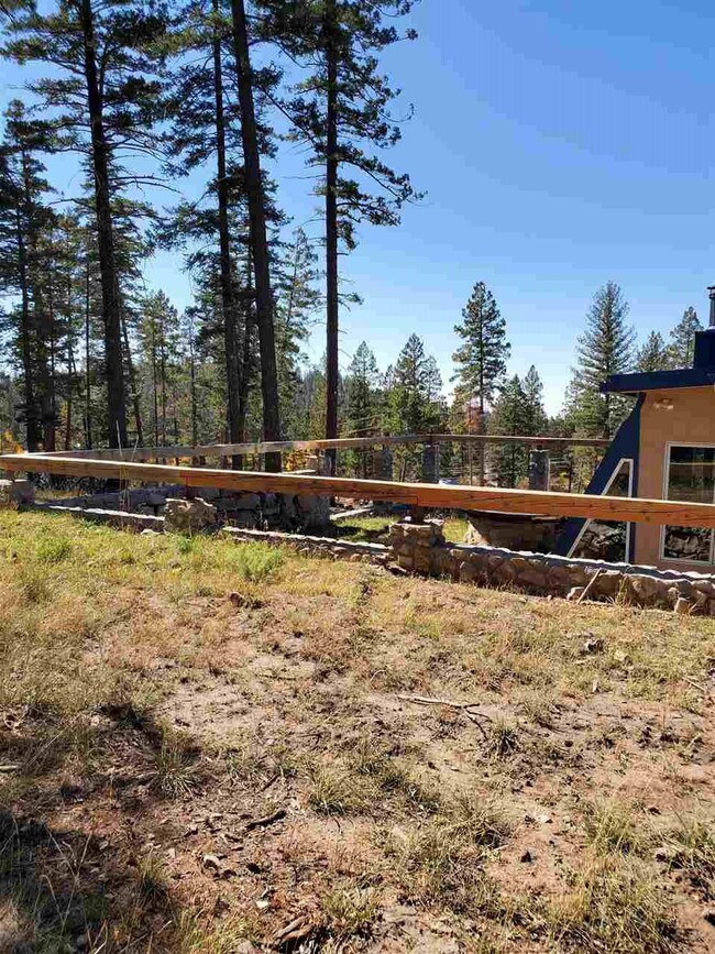 View of the backyard of demonstration home next do